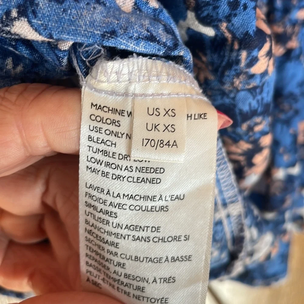 Free People Size XS Floral Mini Dress